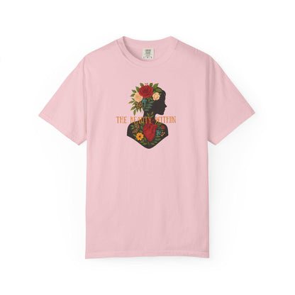 Floral Silhouette Graphic T-Shirt, Unisex Fashion Tee