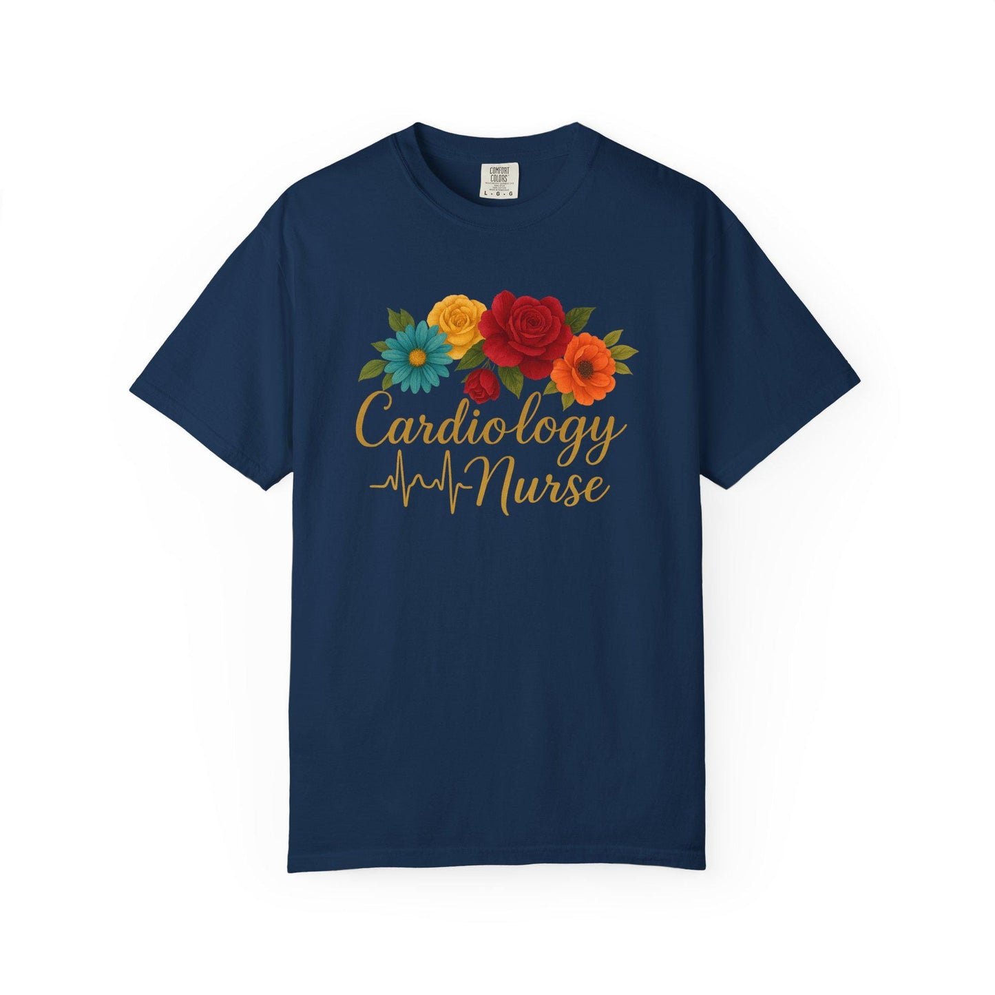 Cardiology Nurse Floral T-Shirt, RN Gift