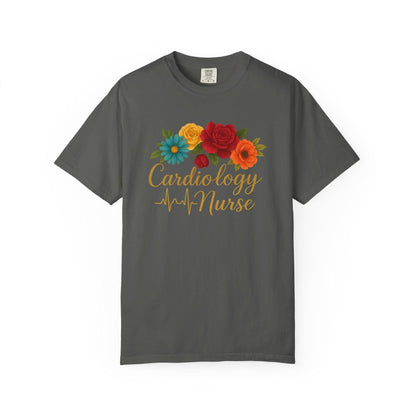 Cardiology Nurse Floral T-Shirt, RN Gift