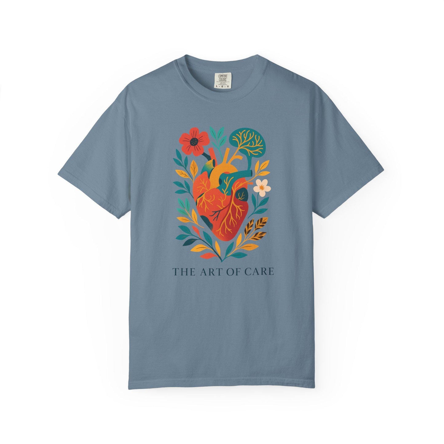 Floral Heart Graphic Tee, Art of Care Design, Unisex T-Shirt