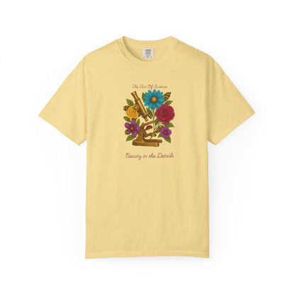 Boho Floral Microscope T-Shirt, Unisex Garden Tee
