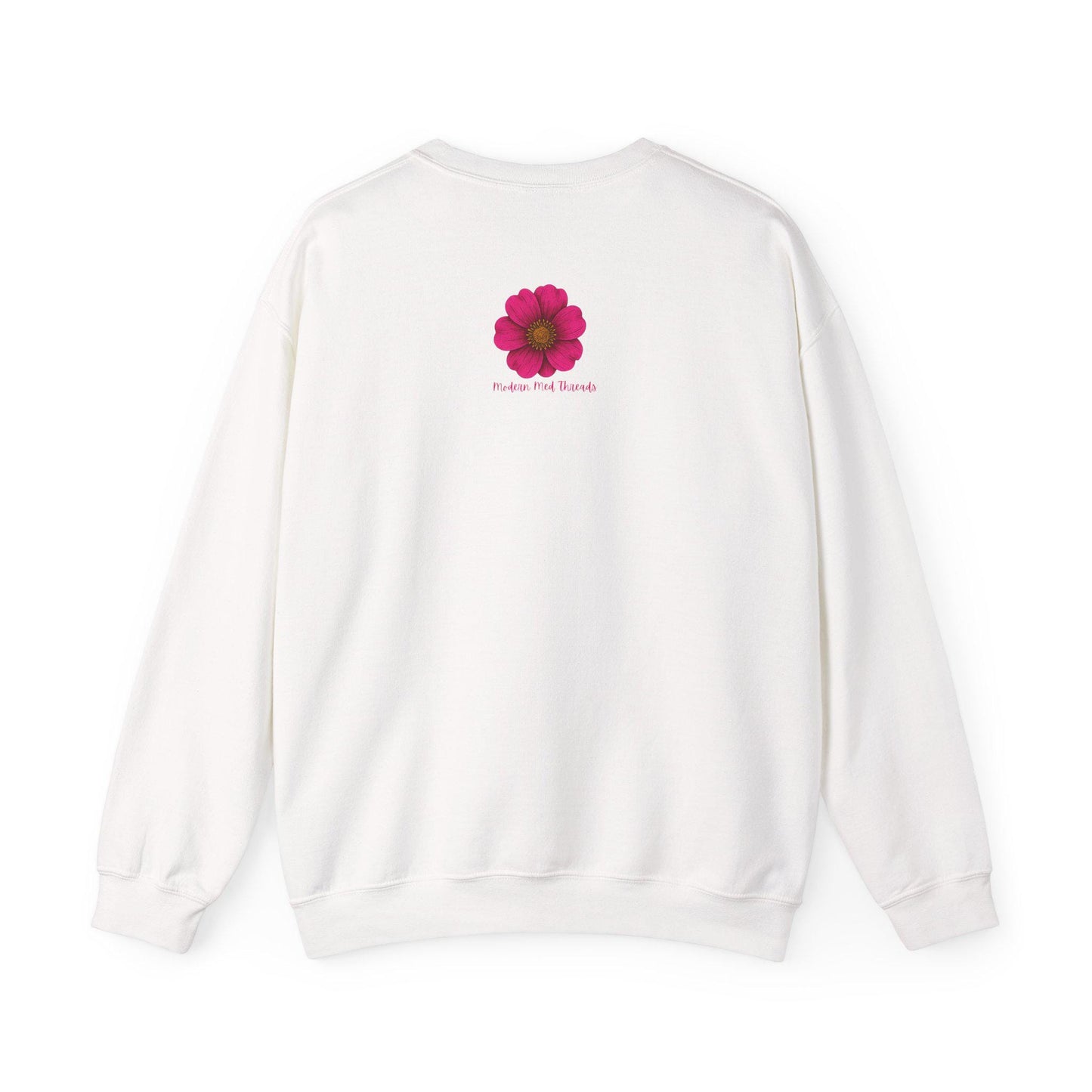 Floral Monogram Crewneck Sweatshirt, Personalized Gift, Casual Wear, Cozy Fashion, Spring Outfit, Birthday Gift