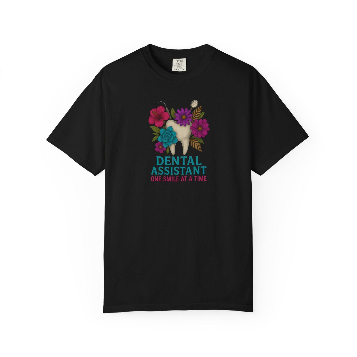 Dental Assistant Floral Tee, Dentist Gift Shirt, Medical Staff Attire, Healthcare Worker Top, Dentistry Student Clothing, Dental Hygienist