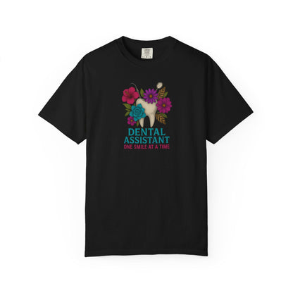 Dental Assistant Floral Tee, Dentist Gift Shirt, Medical Staff Attire, Healthcare Worker Top, Dentistry Student Clothing, Dental Hygienist