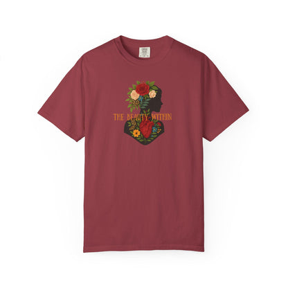 Floral Silhouette Graphic T-Shirt, Unisex Fashion Tee