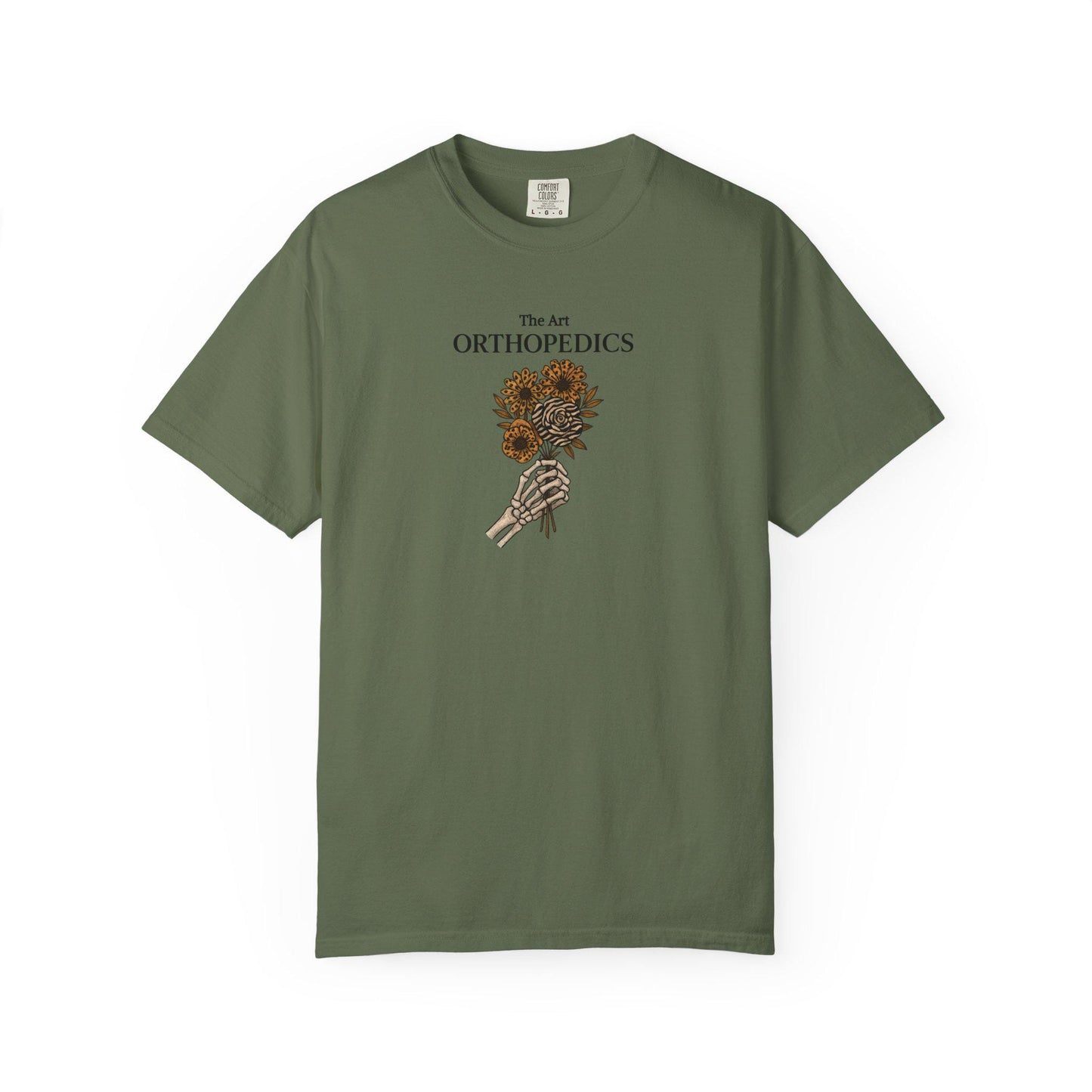 Garment-Dyed T-Shirt, Orthopedics Floral Design, Medical Gift
