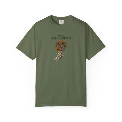 Garment-Dyed T-Shirt, Orthopedics Floral Design, Medical Gift