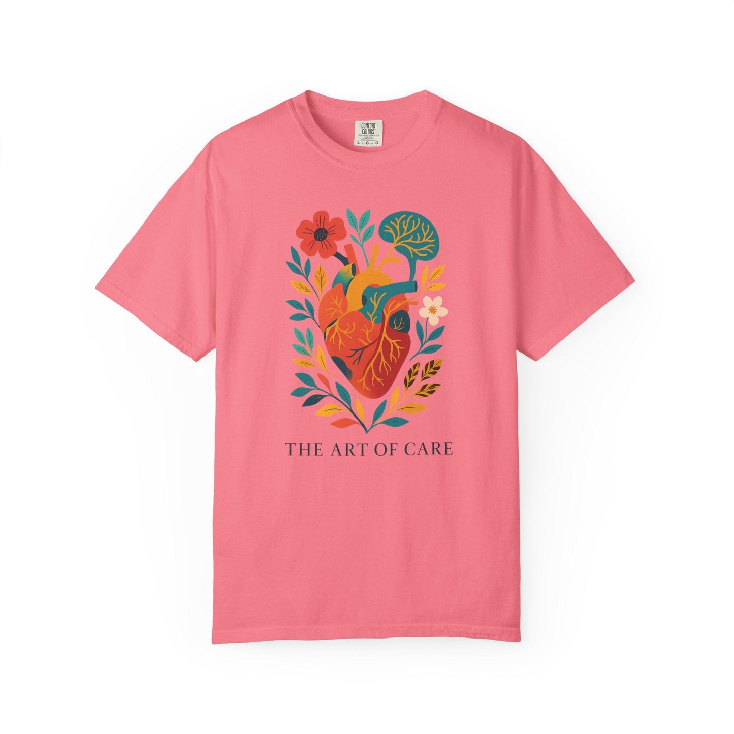 Floral Heart Graphic Tee, Art of Care Design, Unisex T-Shirt