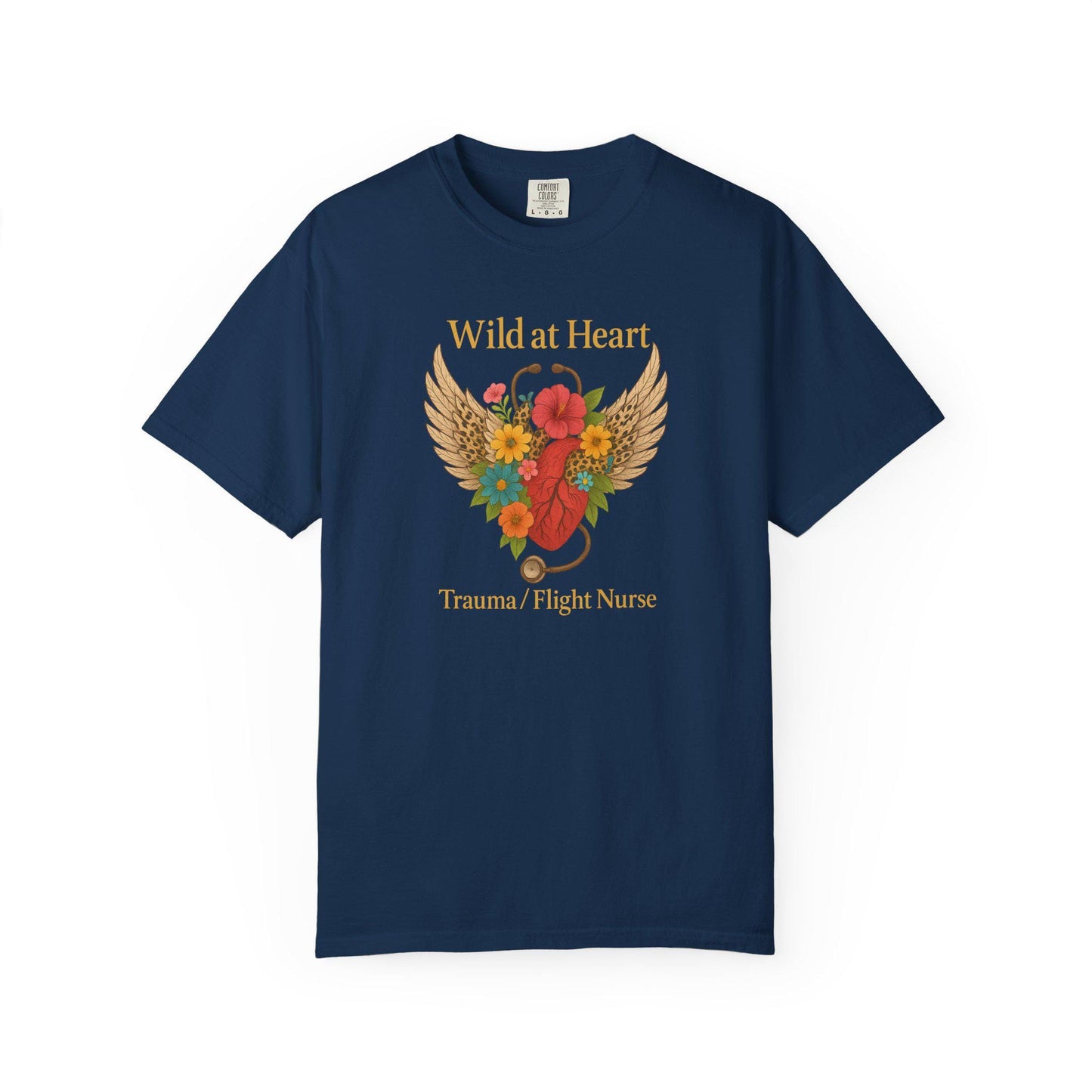Flight Trauma Nurse T-Shirt, Wild at Heart, Aviation RN Gift
