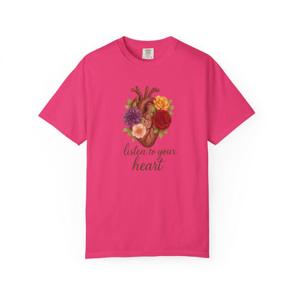 Floral Heart Graphic T-Shirt, Inspirational Unisex Tee