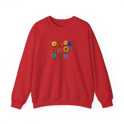 Floral Initial Crewneck Sweatshirt, Personalized Gift