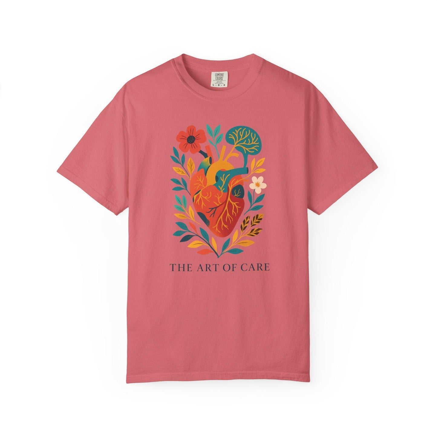 Floral Heart Graphic Tee, Art of Care Design, Unisex T-Shirt