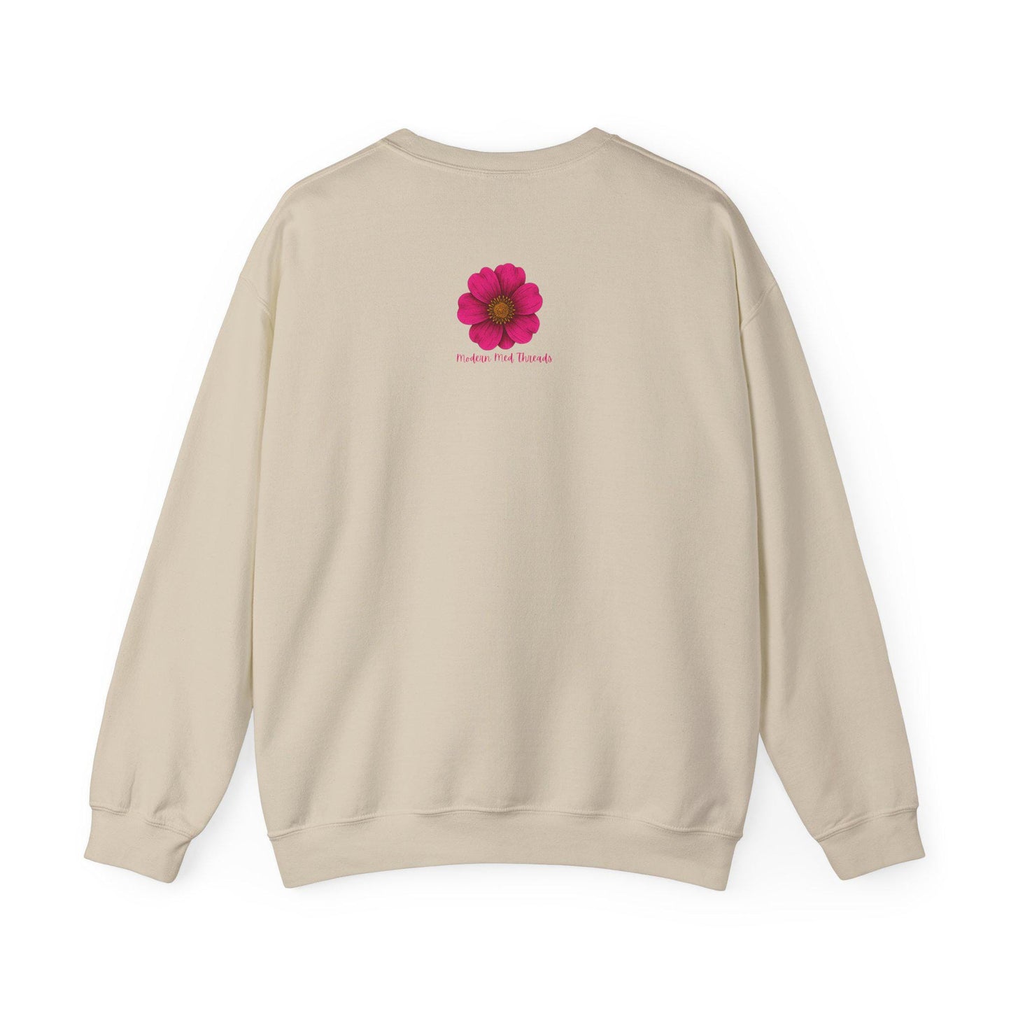 Floral Monogram Crewneck Sweatshirt, Personalized Gift, Casual Wear, Cozy Fashion, Spring Outfit, Birthday Gift