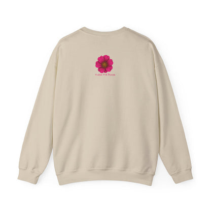 Floral Monogram Crewneck Sweatshirt, Personalized Gift, Casual Wear, Cozy Fashion, Spring Outfit, Birthday Gift