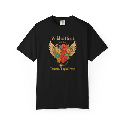 Flight Trauma Nurse T-Shirt, Wild at Heart, Aviation RN Gift