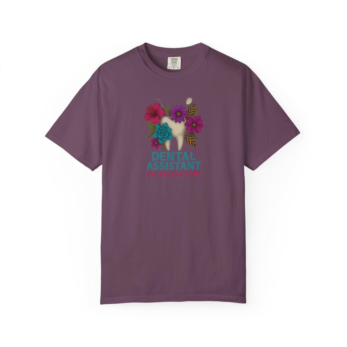 Dental Assistant Floral Tee, Dentist Gift Shirt, Medical Staff Attire, Healthcare Worker Top, Dentistry Student Clothing, Dental Hygienist