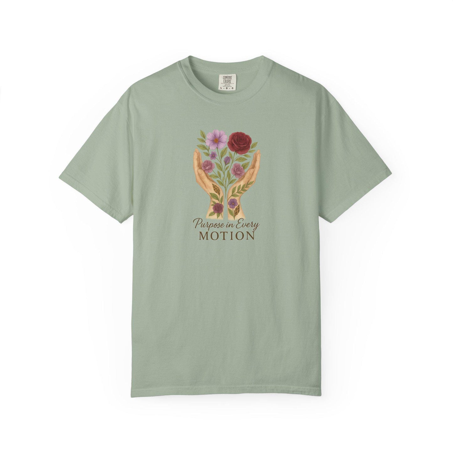 Hand-Painted Floral T-Shirt, Boho Nature Design, Eco-Friendly