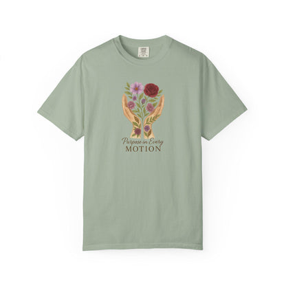 Hand-Painted Floral T-Shirt, Boho Nature Design, Eco-Friendly