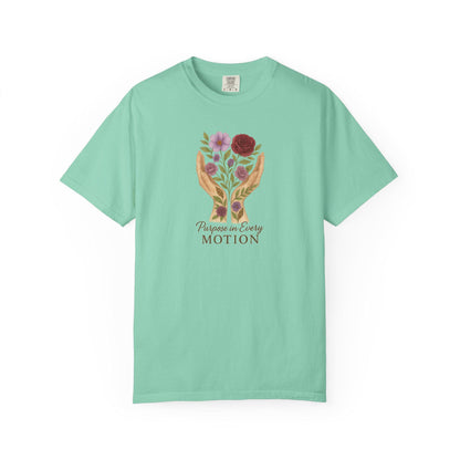 Hand-Painted Floral T-Shirt, Boho Nature Design, Eco-Friendly