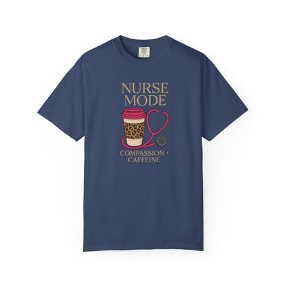 Nurse Mode T-Shirt, Compassion Caffeine Design, Unisex Healthcare Tee