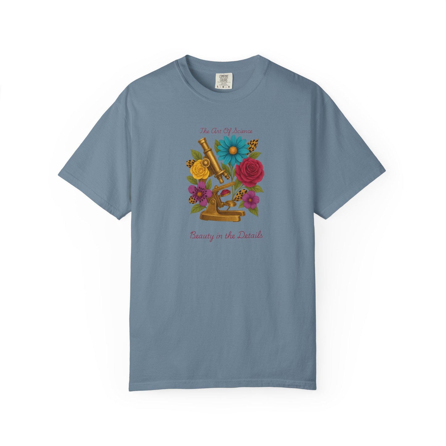 Boho Floral Microscope T-Shirt, Unisex Garden Tee