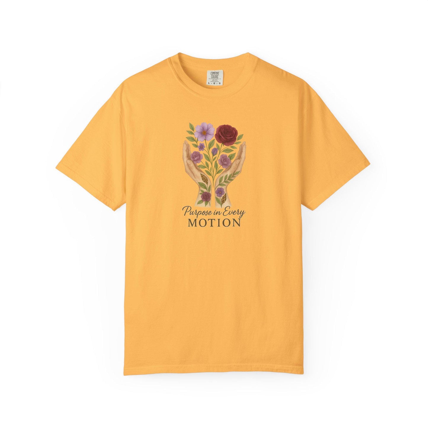Hand-Painted Floral T-Shirt, Boho Nature Design, Eco-Friendly