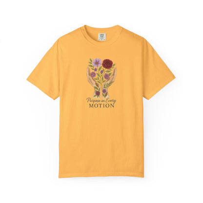 Hand-Painted Floral T-Shirt, Boho Nature Design, Eco-Friendly