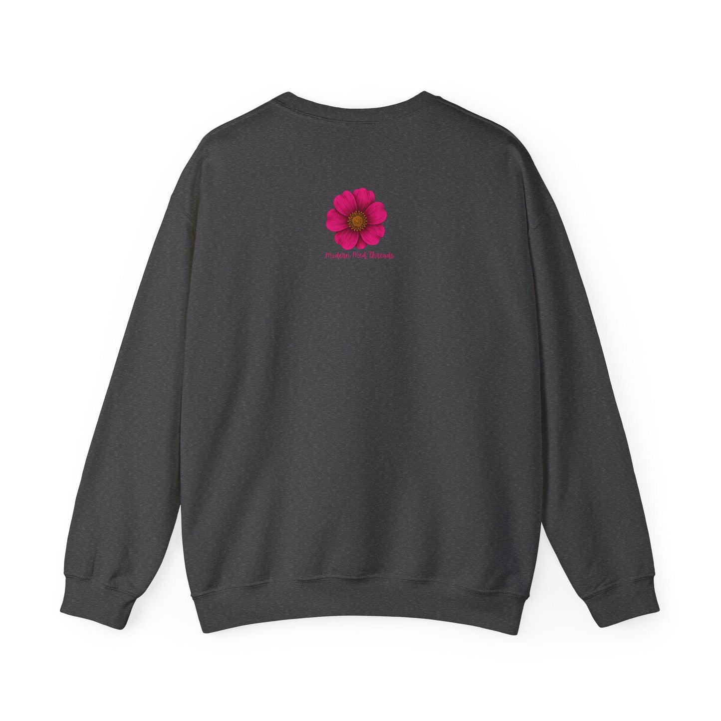 Floral Monogram Crewneck Sweatshirt, Personalized Gift, Casual Wear, Cozy Fashion, Spring Outfit, Birthday Gift