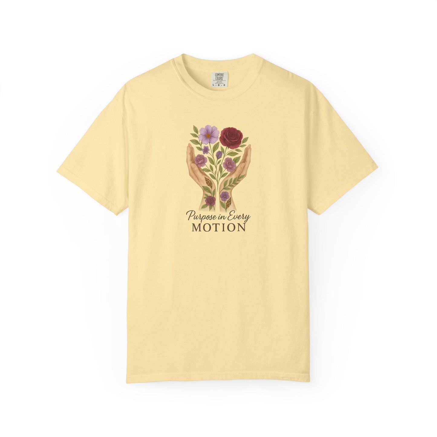Hand-Painted Floral T-Shirt, Boho Nature Design, Eco-Friendly