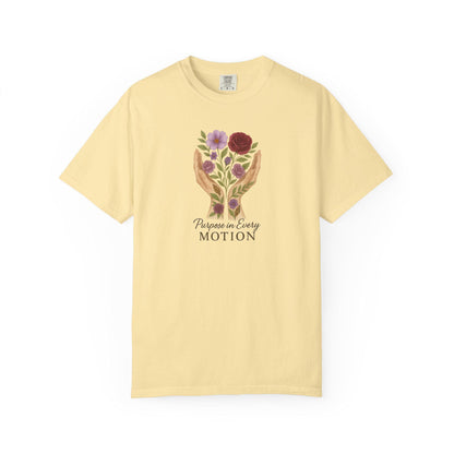 Hand-Painted Floral T-Shirt, Boho Nature Design, Eco-Friendly