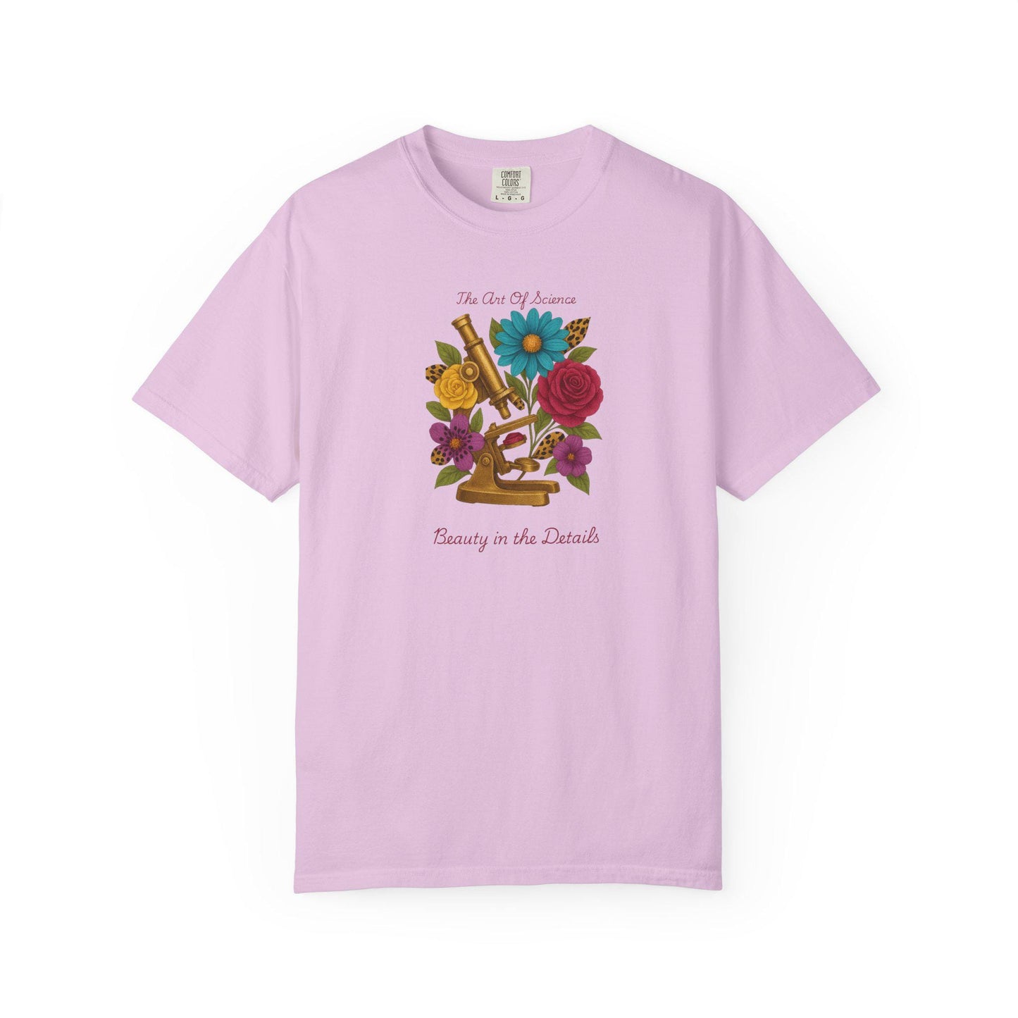 Boho Floral Microscope T-Shirt, Unisex Garden Tee