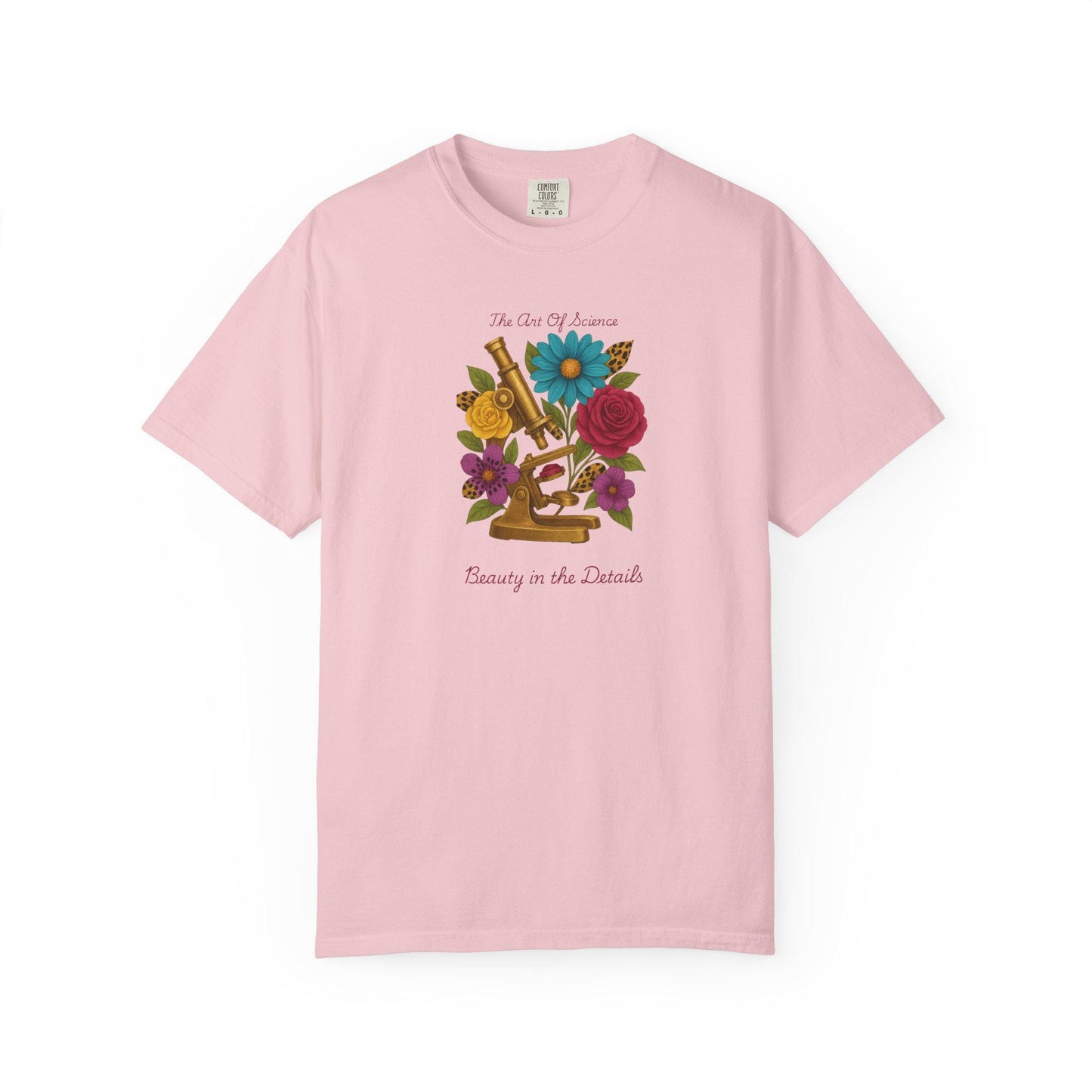 Boho Floral Microscope T-Shirt, Unisex Garden Tee