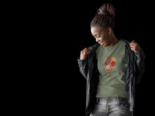 Floral Heart Graphic T-Shirt, Inspirational Unisex Tee