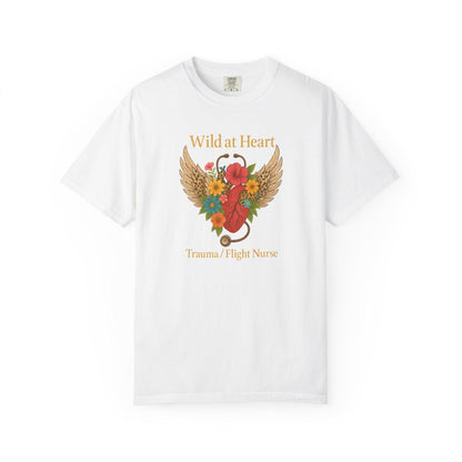 Flight Trauma Nurse T-Shirt, Wild at Heart, Aviation RN Gift