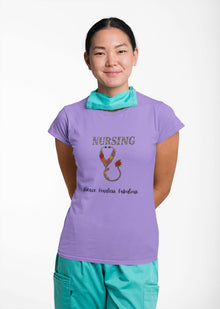 Nursing Floral T-Shirt, Unisex Garment-Dyed Tee for Nurses, Nursing Gifts, Healthcare Worker Apparel, Floral Design Top