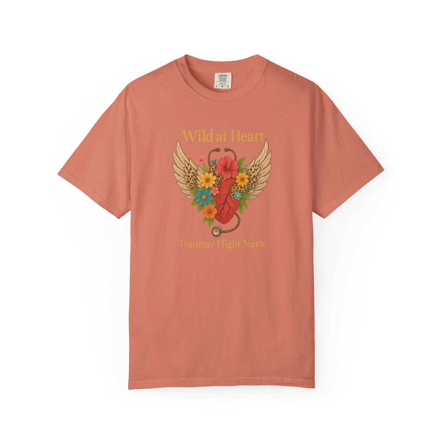 Flight Trauma Nurse T-Shirt, Wild at Heart, Aviation RN Gift
