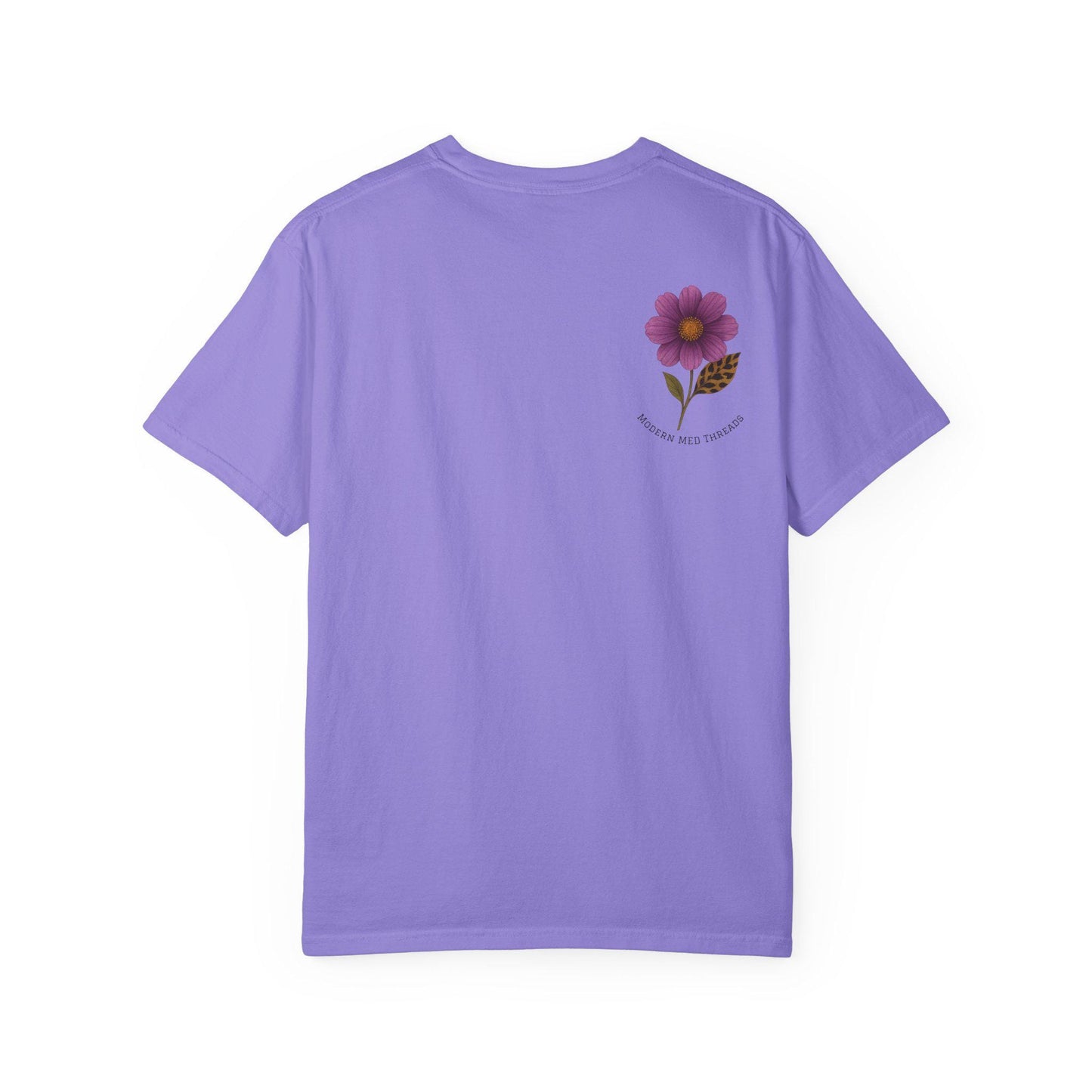 Nursing Floral T-Shirt, Unisex Garment-Dyed Tee for Nurses, Nursing Gifts, Healthcare Worker Apparel, Floral Design Top