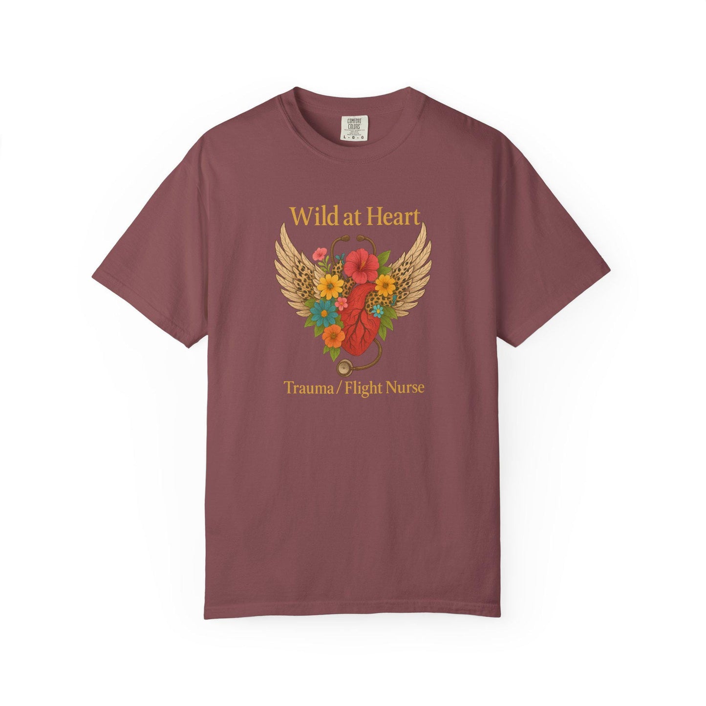 Flight Trauma Nurse T-Shirt, Wild at Heart, Aviation RN Gift