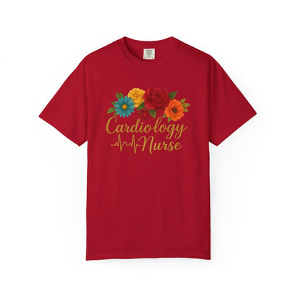 Cardiology Nurse Floral T-Shirt, RN Gift