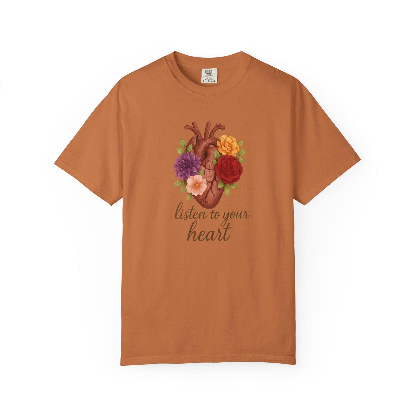 Floral Heart Graphic T-Shirt, Inspirational Unisex Tee