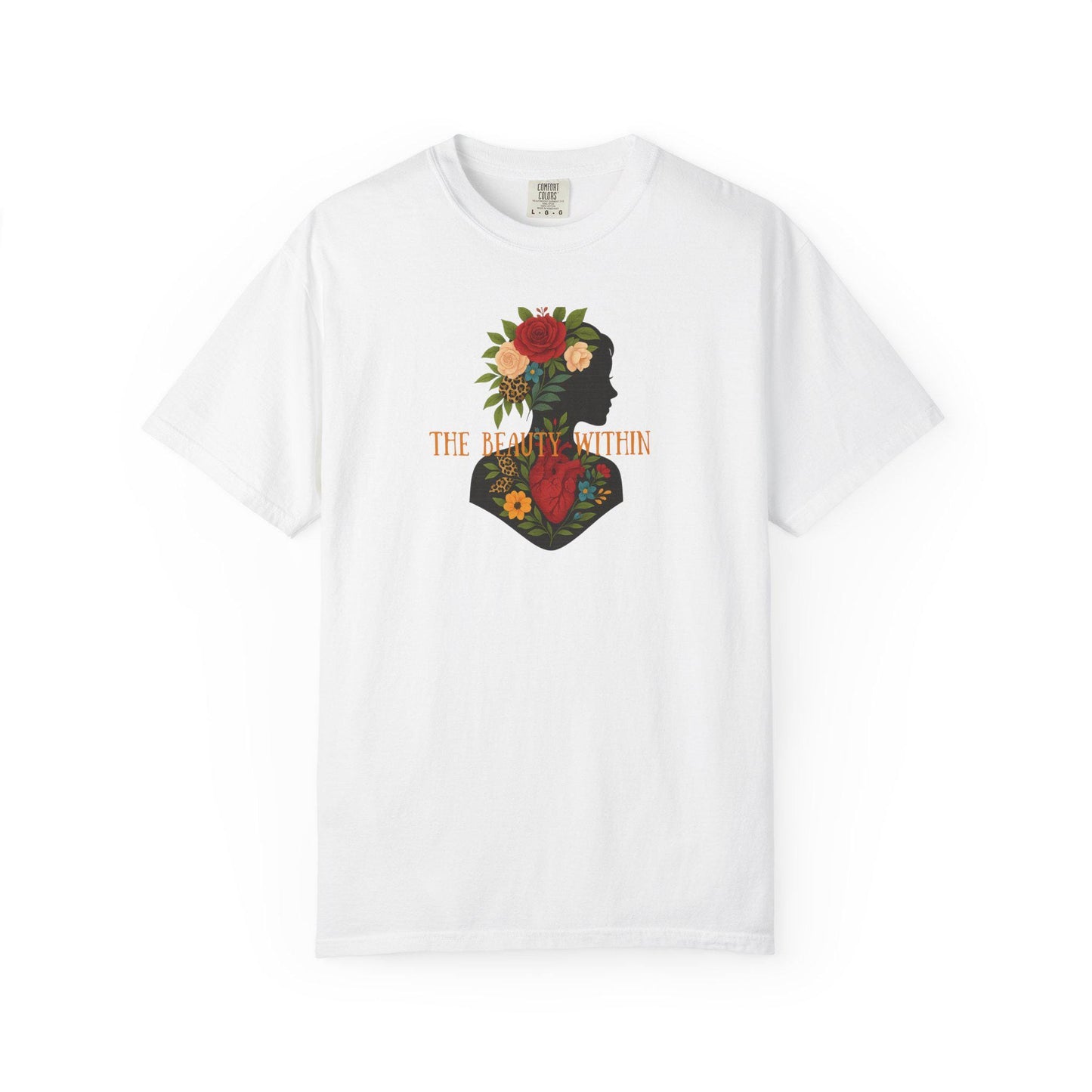 Floral Silhouette Graphic T-Shirt, Unisex Fashion Tee