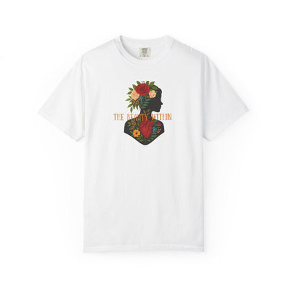 Floral Silhouette Graphic T-Shirt, Unisex Fashion Tee