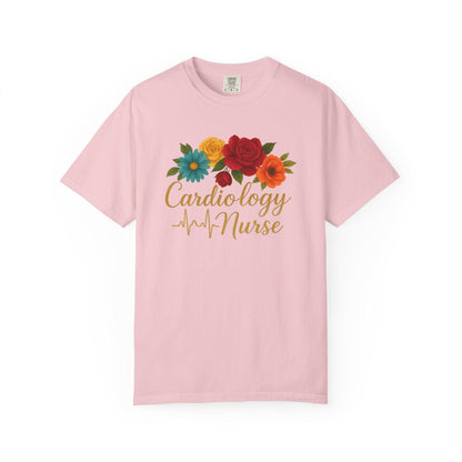 Cardiology Nurse Floral T-Shirt, RN Gift