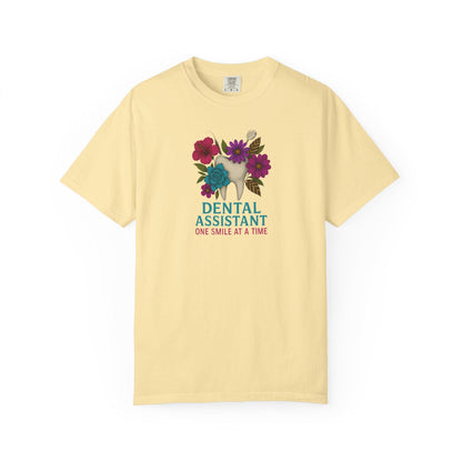 Dental Assistant Floral Tee, Dentist Gift Shirt, Medical Staff Attire, Healthcare Worker Top, Dentistry Student Clothing, Dental Hygienist