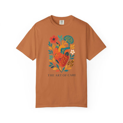Floral Heart Graphic Tee, Art of Care Design, Unisex T-Shirt