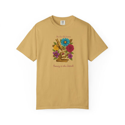 Boho Floral Microscope T-Shirt, Unisex Garden Tee