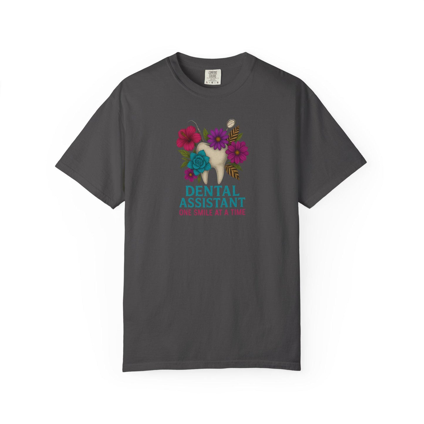 Dental Assistant Floral Tee, Dentist Gift Shirt, Medical Staff Attire, Healthcare Worker Top, Dentistry Student Clothing, Dental Hygienist