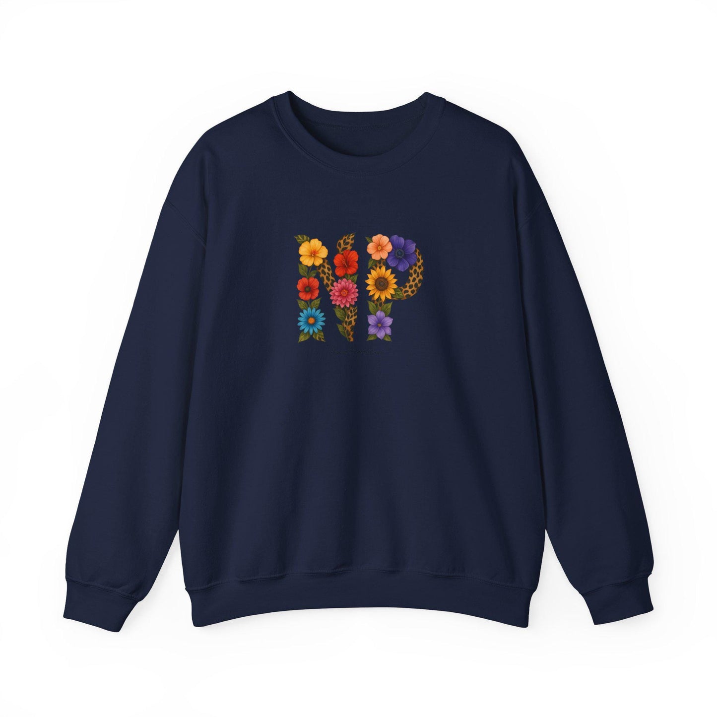 Floral Initial Crewneck Sweatshirt, Personalized Gift