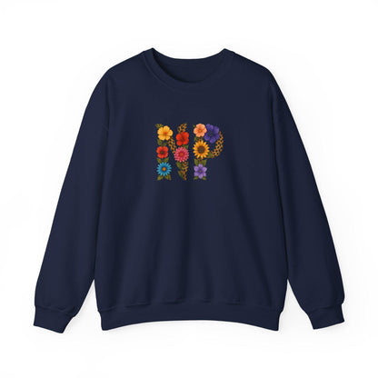 Floral Initial Crewneck Sweatshirt, Personalized Gift