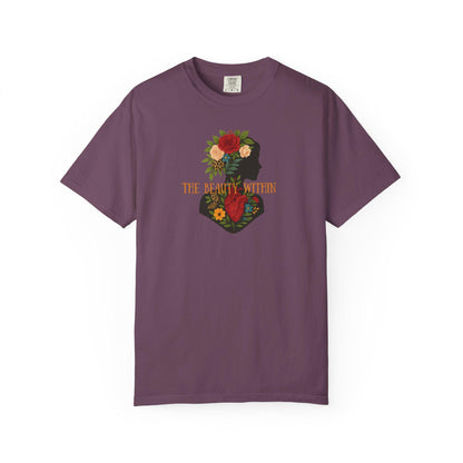 Floral Silhouette Graphic T-Shirt, Unisex Fashion Tee
